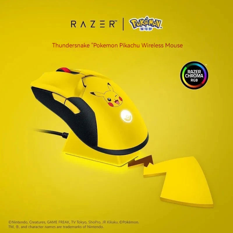 Razer Baokemeng Pikachu Co-Branded Wireless Mouse With Charging Base